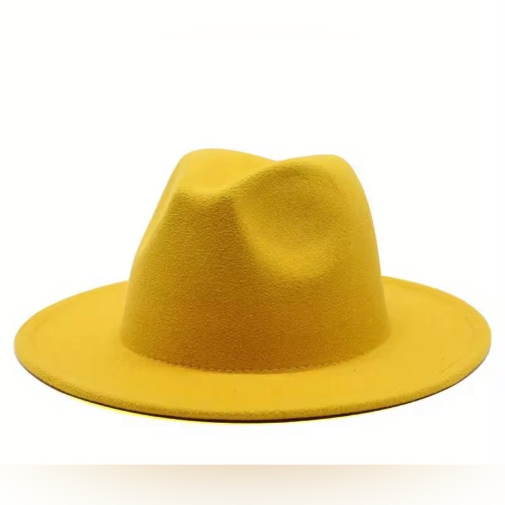 Yellow Mustard Classic Chic Statement Fedora Hat